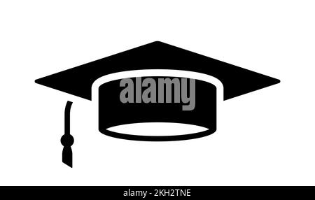 Square academic cap symbol graduate cap for education graduation vector icon Stock Vector