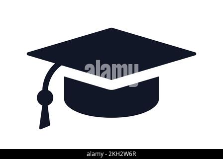 Square academic cap symbol graduate cap for education graduation vector icon Stock Vector