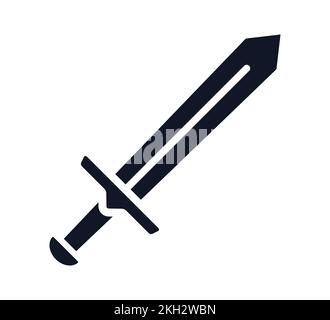 Short sword weapon vector icon Stock Vector