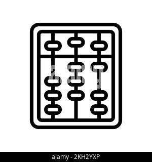 abacus icon. learn with the abacus to be proficient in counting Stock Vector