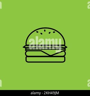 Hamburger icon isolated. Fast Food Concept. Stock Vector