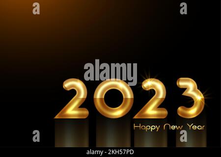 Glowing 2023 New Year Party Wallpaper With Light Effect Vector Stock Vector  Image & Art - Alamy