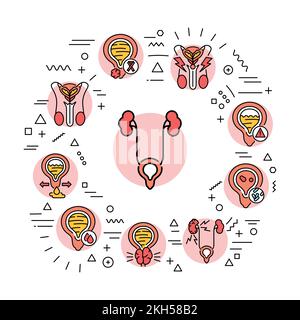 cystitis urology color icon vector illustration Stock Vector Image ...