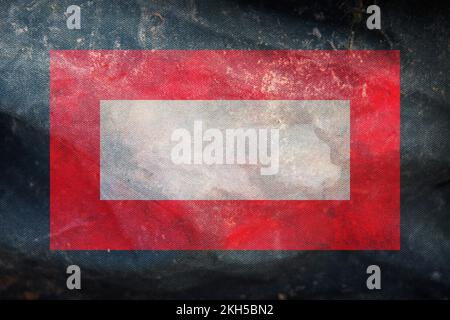 retro flag of Dutch Creole peoples Baster with grunge texture. flag representing ethnic group or culture, regional authorities. no flagpole. Plane des Stock Photo