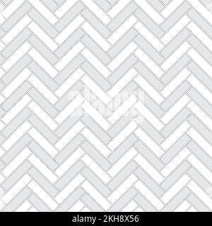 Brickwork texture seamless pattern. Decorative appearance of Stretcher brick bond. Zigzag masonry design. Seamless monochrome vector illustration. Stock Vector