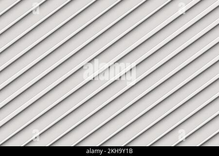 White striped background with parallel diagonal lines. Modern ceramic wall tile texture. Abstract pattern background, 3d rendering Stock Photo