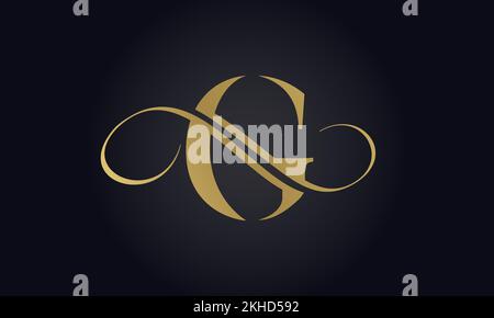 Luxury Letter G Logo Template In Gold Color. Initial Luxury G Letter Logo Design. Beautiful Logotype Design For Luxury Company Branding. Stock Vector