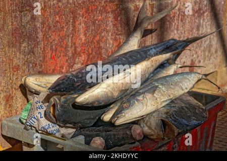 Fish Market Mindelo on Sao Vicente Island Cape Verde Stock Photo