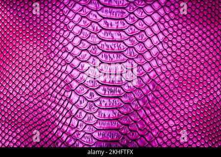 Pink luxury snake skin texture use for background Stock Photo