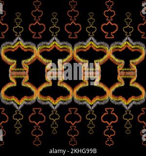 seamless ethnic rotary repeat fabric and tile Stock Photo