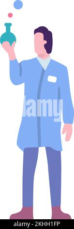 Science student doing experiment on leaf illustration Stock Vector ...