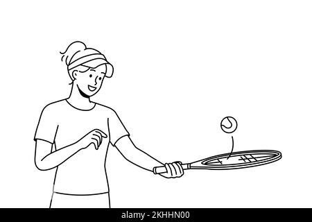 Badminton Player with Shuttle on Court in Flat Style Cartoon Illustration.  Happy Playing Sport Game and Leisure Design Stock Vector Image & Art - Alamy