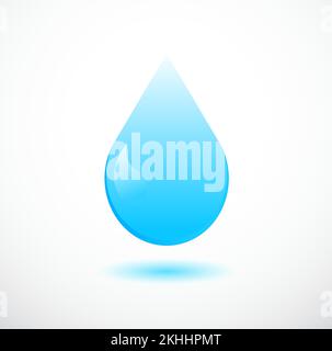 Blue Water Drop Isolated Icon Vector Illustration Stock Vector