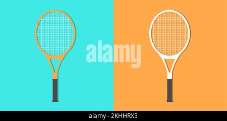 Tennis Racket Shadow Icon Colorful Vector Illustration Stock Vector