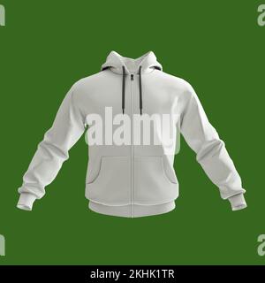 sweatshirt isolated on green background 3d illustration Stock Photo