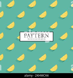 Pattern background of fresh orange orange slices - Vector illustration Stock Vector