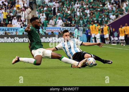 Doha, Qatar. Fifa World Cup Match 8 Argentina vs Saudi Arab. 22th November 2022. Stock Photo