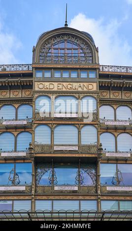 Brussels, Beigium, the Art Nouveau facade of the Museum of Misical Instruments Stock Photo