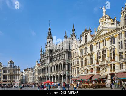 Brussels, Beigium - September 4, 2018: The Grand place (Grote Markt) square with the House of the King (City Museum) Stock Photo