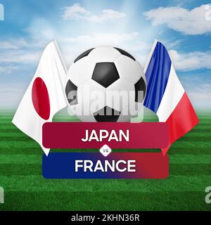 Japan vs France national teams soccer football match competition ...