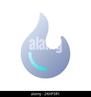 Flame flat gradient two-color ui icon Stock Vector