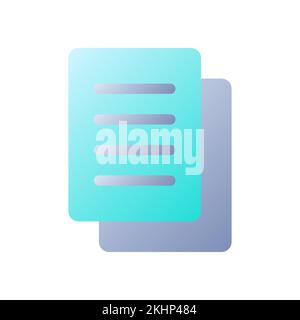 Copy flat gradient two-color ui icon Stock Vector