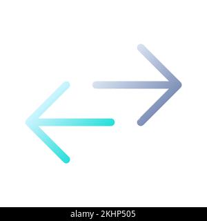 Swap languages flat gradient two-color ui icon Stock Vector