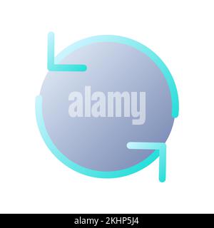 Reload flat gradient two-color ui icon Stock Vector