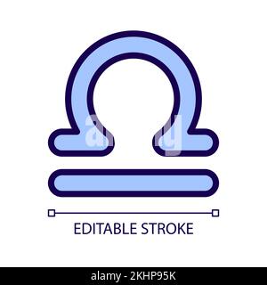 Libra pixel perfect RGB color icon Stock Vector
