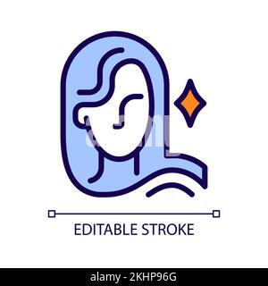 Maiden pixel perfect RGB color icon Stock Vector