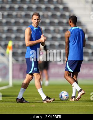 England's Harry Kane during a training session at the Al Wakrah Sports Complex, Qatar. Picture date: Thursday November 24, 2022. Stock Photo