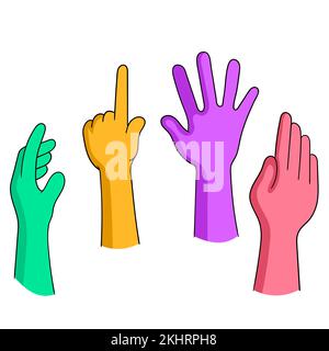 illustration of hands forming a gesture Stock Vector