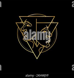 Gemini logo design Stock Vector