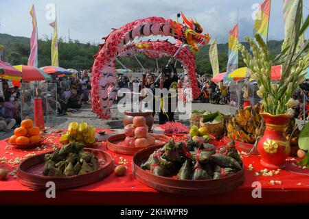 Duanwu Jie, Peh Cun festival at Parangtritis Beach, Yogyakarta Stock Photo