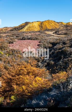 Parys Mountain Copper Mine, Amlwch, Anglesey, North Wales. Stock Photo