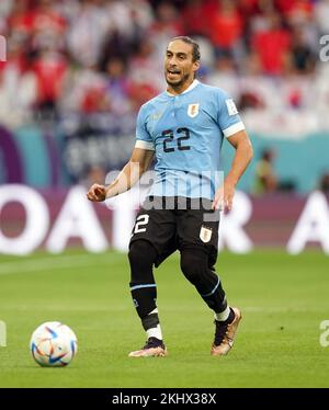 Uruguay's Martin Caceres during the FIFA World Cup Group H match at the Education City Stadium, Doha, Qatar. Picture date: Thursday November 24, 2022. Stock Photo