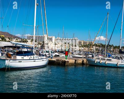 Benalmádena is a seaside town on southern Spain's Costa del Sol.The architecturally impressive Puerto marina has 1100 moorings for boats and an array