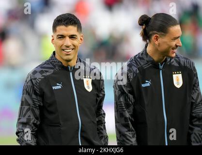 BRATISLAVA, SLOVAKIA - SEPTEMBER 27: Luis Suarez and Darwin Nunez of Uruguay  during the international friendly match between Uruguay and Canada at Te  Stock Photo - Alamy