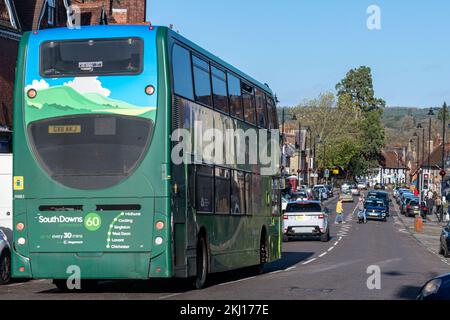 South Downs Bus in Midurst town centre, West Sussex, England, UK Stock Photo