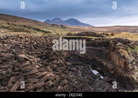 Ireland,Connemara Heritage Centre, peat bog Stock Photo