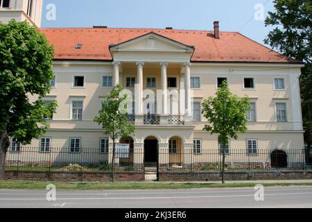 Bishop's Palace, Greek Catholic Cathedral of the Holy Trinity in Krizevci, Croatia Stock Photo