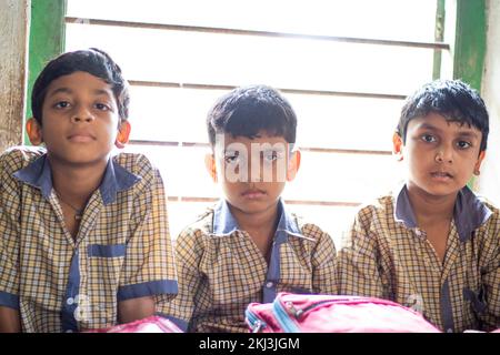 school Children's studying in classroom Stock Photo