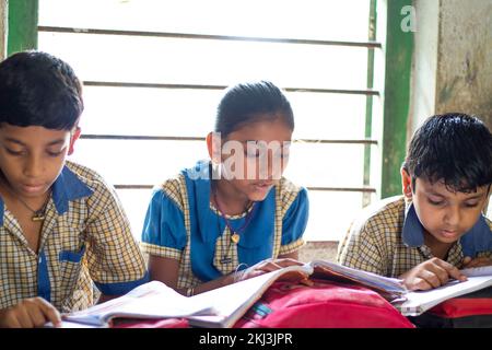 school Children's studying in classroom Stock Photo