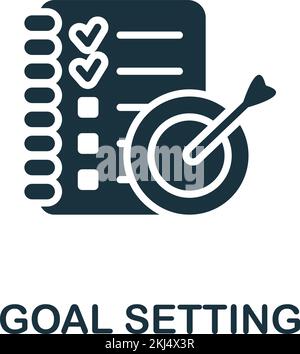 Goal Setting icon. Monochrome simple Talent Development icon for templates, web design and infographics Stock Vector