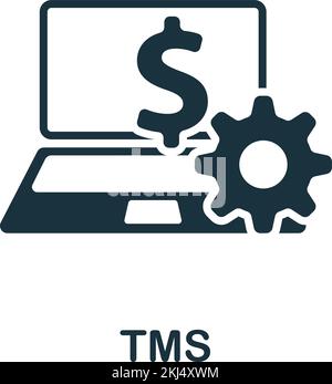 Tms icon. Monochrome simple Talent Development icon for templates, web design and infographics Stock Vector