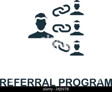Referral Program icon. Monochrome simple Talent Development icon for templates, web design and infographics Stock Vector