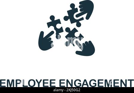 Employee Engagement icon. Monochrome simple Talent Development icon for ...