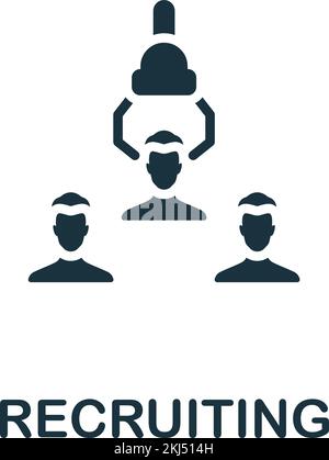 Recruiting icon. Monochrome simple Talent Development icon for ...