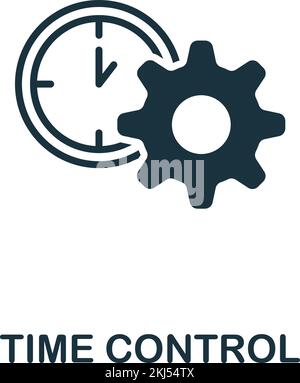 Time Control icon. Monochrome simple Time Management icon for templates, web design and infographics Stock Vector