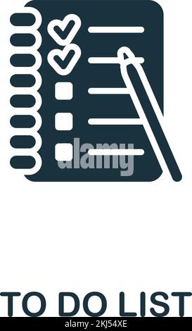 To Do List icon. Monochrome simple Time Management icon for templates, web design and infographics Stock Vector
